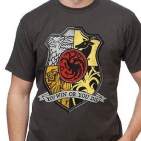 Sz 2 XLT Game Of Thrones YOU WIN OR DIE HOUSE SIGILS SHIELD - Picture 2 of 4